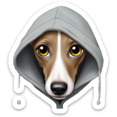 Italian greyhound with hoodie sticker