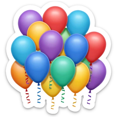 colorful balloons sticker