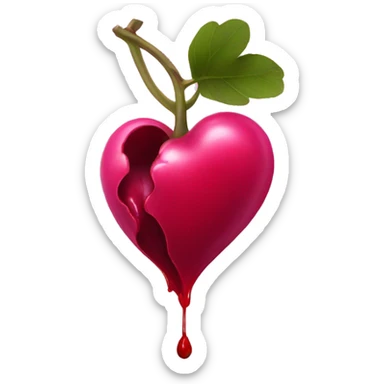 bleeding heart sticker