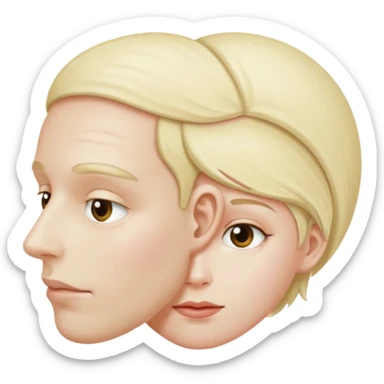 A person sitting on another persons head sticker