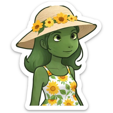 realistic portrait of a girl sticker