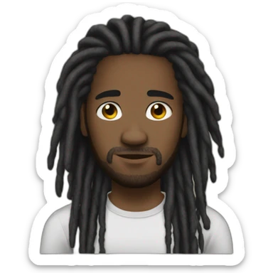 black man corp -dread locks- Compound arc sticker