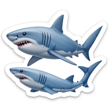 Shark with blue nikes  sticker