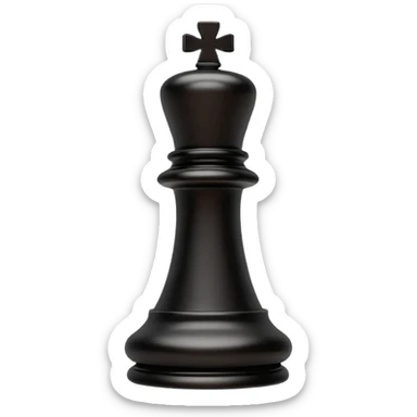 black chess pieces, rook piece sticker