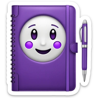 journal white and purple sticker