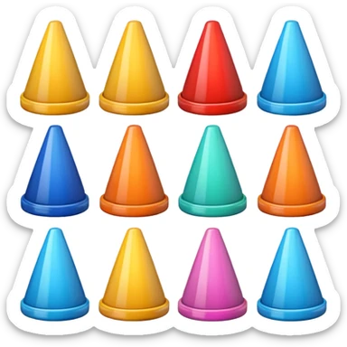 cone caps object sticker