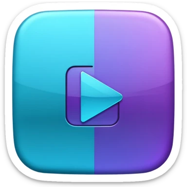 Purple and Cian Symbol youtube app sticker