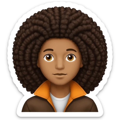 Princeton Perez from Mindless Behavior with long dark brown afro hair  sticker