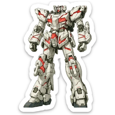 Full-height Gundam RX-0 Unicorn sticker