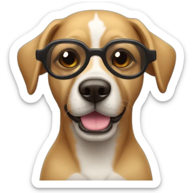 Perro con gafas oscuras sticker
