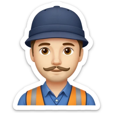 SCOTTISH MAN WITH STUBBLE PRODUCER AT WORK sticker