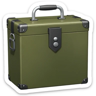 generate a very realistic closed weapon supply box sticker