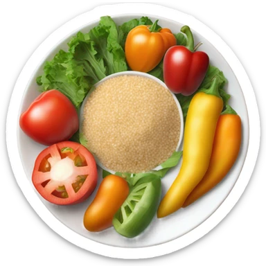 plate with healthy food sticker