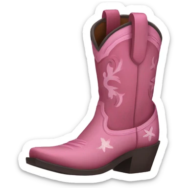 Girly square toed cowboy boots sticker