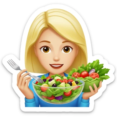 eating healthy sticker