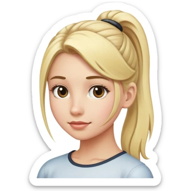 ragazza bionda con la coda  sticker