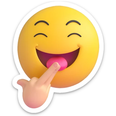 smiley face blowing a kiss and winking sticker