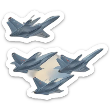 Three fleet week planes flying in formation sticker