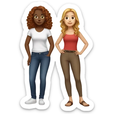 Young moms club with 4 people. 1 being biracial with brown hair. The other 3 being white, 2 of them have red hair and 1 has blonde hair sticker