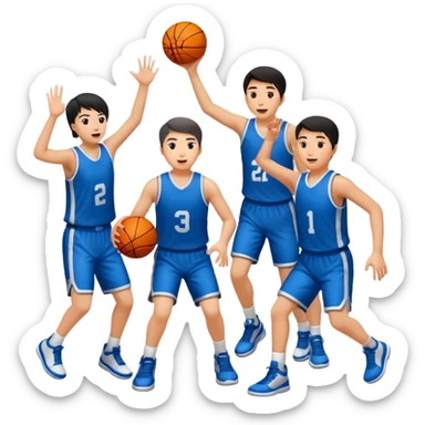 people playing sports add white and asian sticker