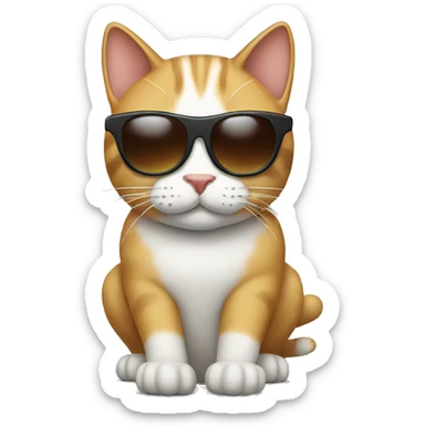 Cat with sunglasses sticker