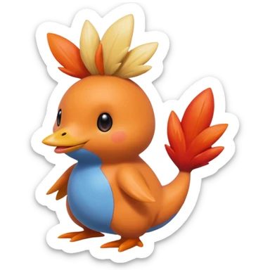 Mudkip-Tepig-Torchic-fusion (full body) sticker