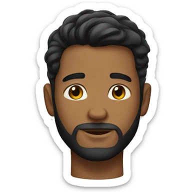 sharp jawline beardless boy sticker