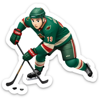 Minnesota Wild ice hockey full player sticker