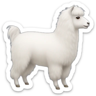 White alpaga body sticker