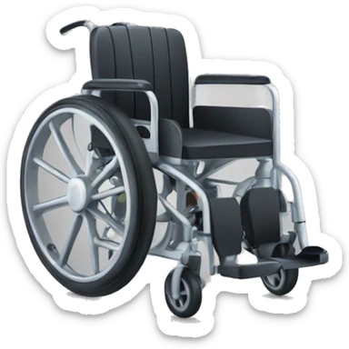 Wheelchair with car engine sticker