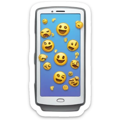 scrolling addiction phone sticker
