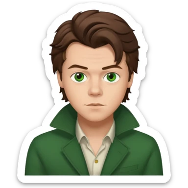 Harry Styles with green eyes sticker