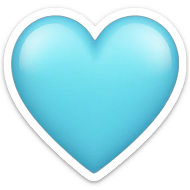 Light blue double heart sticker