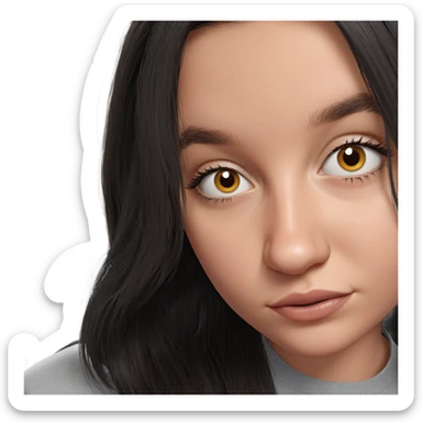 portrait of a girl sticker