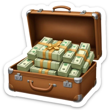 maleta con dinero sticker