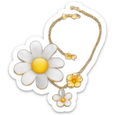 Jewellery with flower sticker