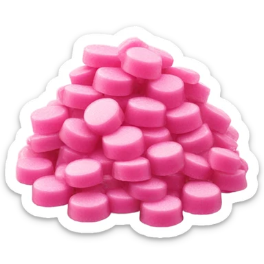 Pink candy pile sticker