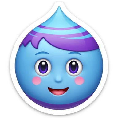 pirulito azul claro e roxo claro sticker