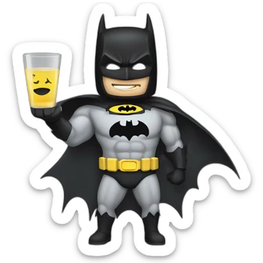 Batman and vodka  sticker