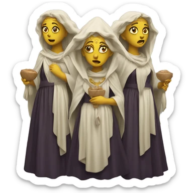 Hekate triple headed sticker