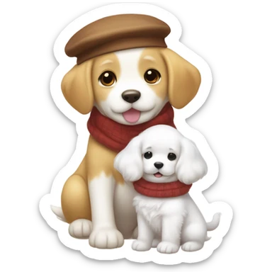 Cinnamoroll hugging pompompurin sticker