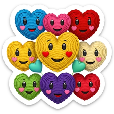 Crochet con emojis típicos  sticker