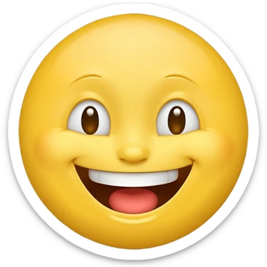 Laughing emoji yellow face sticker