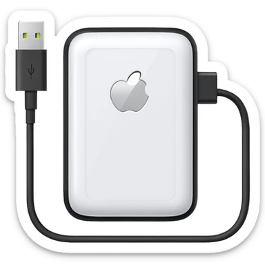 white phone charger sticker