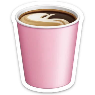A pink coffee sticker