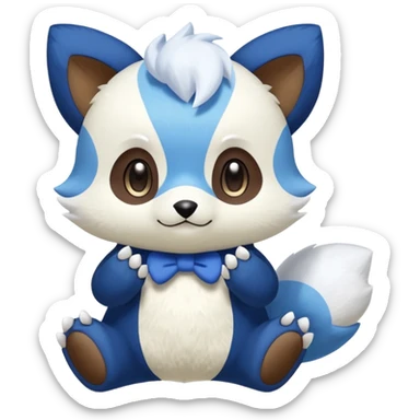 Pancham-Oshawott-Meowstic-Fakémon-fusion-creature  sticker