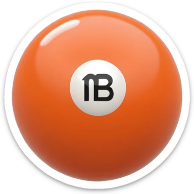 Pool ball back ball with the “MB” written on it. sticker