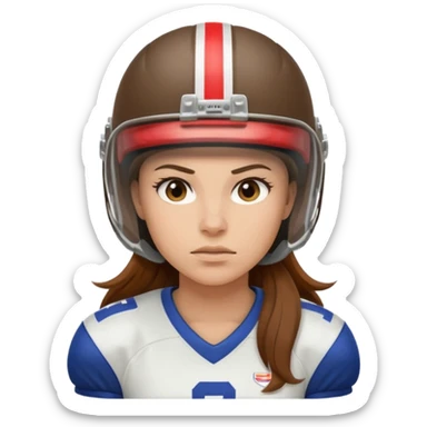 Long Haired Football Players, Female player sticker