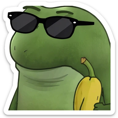 A banana who’s sunglasses sticker