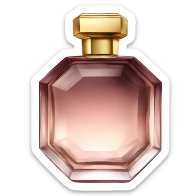 Luxury perfume bottle octagon  sticker